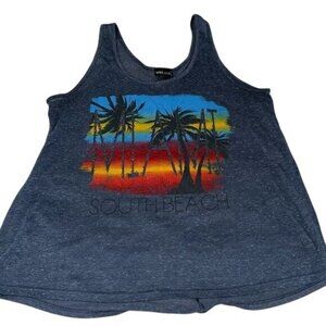 Wet Seal Womens Miami South Beach Tank Top Blue S